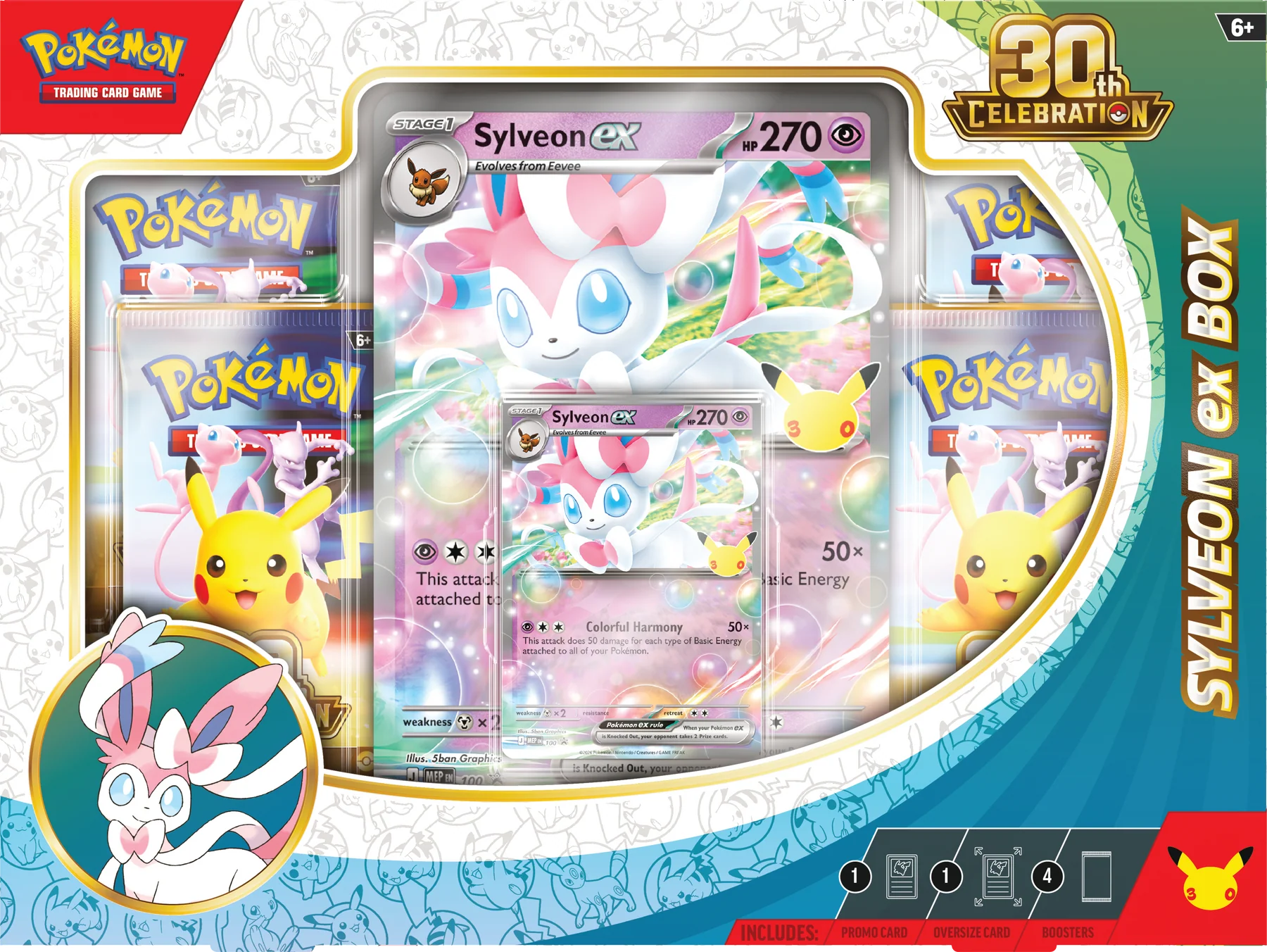 Pokemon TCG: 30th Celebration - Ex Box Sylveon (Ingles)