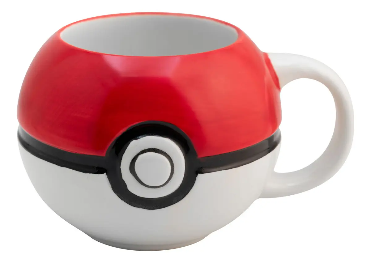 Taza De Cerámica 3d Pokebola Pokemón 591 ml